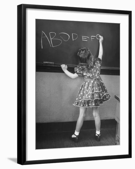 Little Girl Learning Her Abc's-Nina Leen-Framed Photographic Print