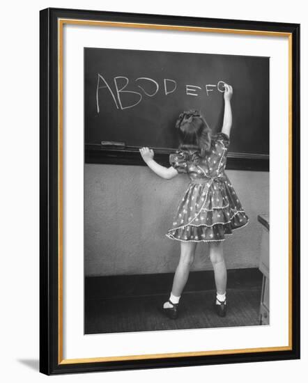 Little Girl Learning Her Abc's-Nina Leen-Framed Photographic Print