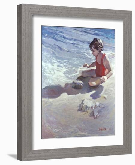 Little Girl on the Beach-Patti Mollica-Framed Giclee Print