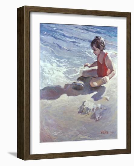 Little Girl on the Beach-Patti Mollica-Framed Giclee Print