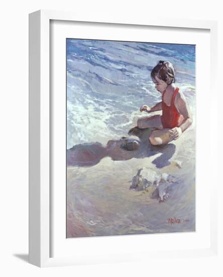 Little Girl on the Beach-Patti Mollica-Framed Giclee Print