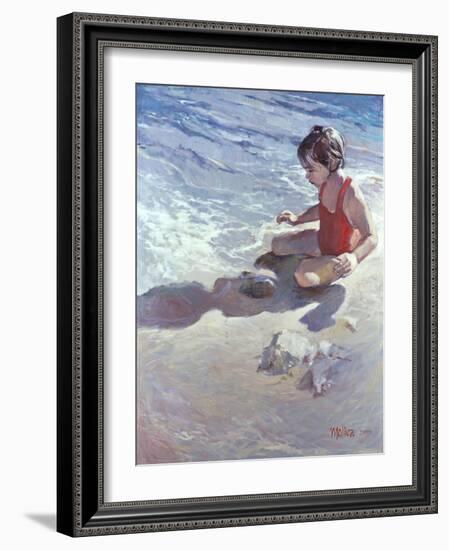 Little Girl on the Beach-Patti Mollica-Framed Giclee Print