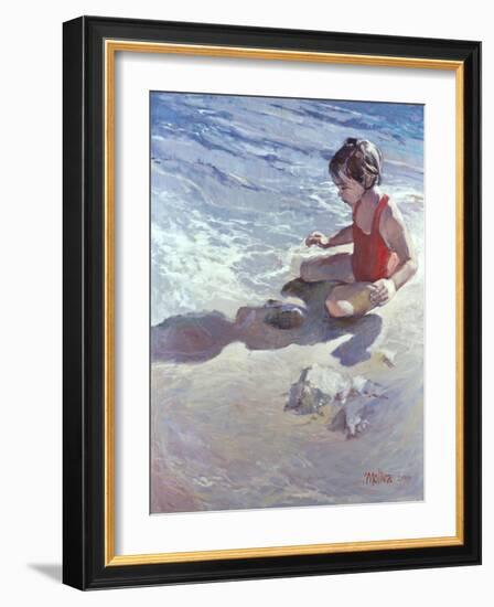 Little Girl on the Beach-Patti Mollica-Framed Giclee Print