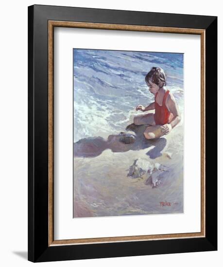 Little Girl on the Beach-Patti Mollica-Framed Giclee Print