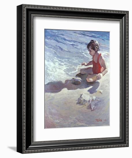 Little Girl on the Beach-Patti Mollica-Framed Giclee Print