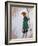 Little Girl Skiing, 1897 watercolor on paper-Carl Larsson-Framed Giclee Print