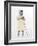 Little Girl Standing Holding a Sunflower-Nora Hernandez-Framed Giclee Print