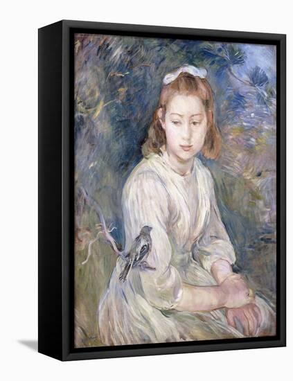 Little Girl with a Bird, 1891-Berthe Morisot-Framed Premier Image Canvas