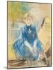 Little Girl with a Blue Jersey, 1886 (Pastel on Canvas)-Berthe Morisot-Mounted Giclee Print