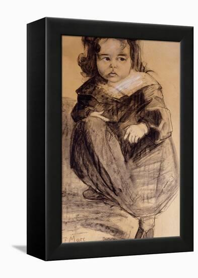 Little Girl with a White Collar, 1905-Franz Marc-Framed Premier Image Canvas