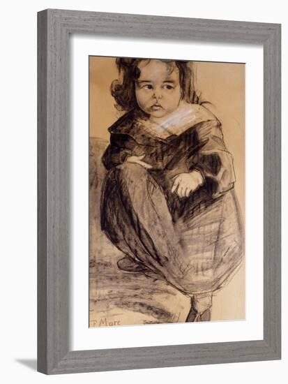 Little Girl with a White Collar, 1905-Franz Marc-Framed Giclee Print