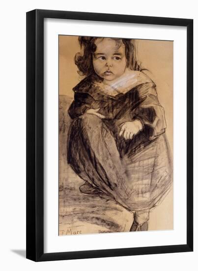 Little Girl with a White Collar, 1905-Franz Marc-Framed Giclee Print