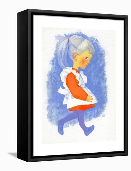 Little Girl with Apron, 1970s-George Adamson-Framed Premier Image Canvas