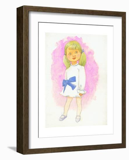 Little Girl with Bow, 1970s-George Adamson-Framed Giclee Print