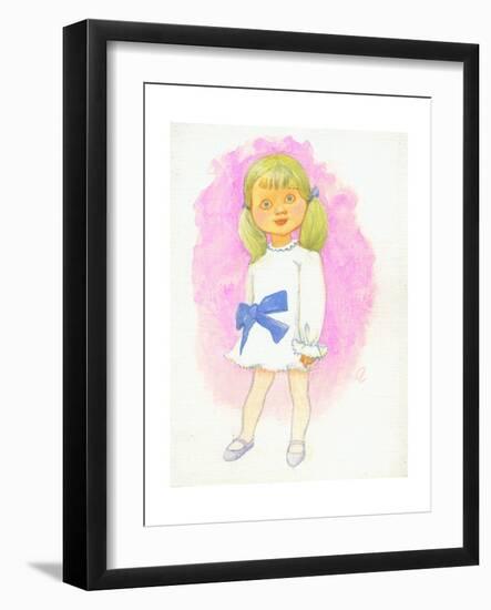 Little Girl with Bow, 1970s-George Adamson-Framed Giclee Print