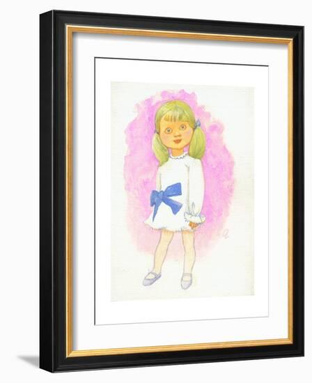 Little Girl with Bow, 1970s-George Adamson-Framed Giclee Print