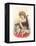 Little Girl with Cat-null-Framed Stretched Canvas
