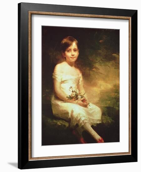 Little Girl with Flowers or Innocence, Portrait of Nancy Graham-Sir Henry Raeburn-Framed Giclee Print