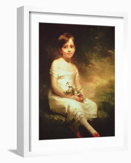 Little Girl with Flowers or Innocence, Portrait of Nancy Graham-Sir Henry Raeburn-Framed Giclee Print