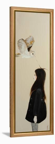 Little Girl with Owl, 2016-Susan Adams-Framed Premier Image Canvas