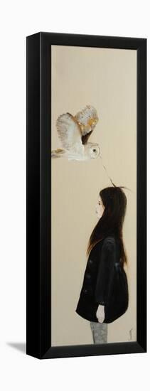 Little Girl with Owl, 2016-Susan Adams-Framed Premier Image Canvas