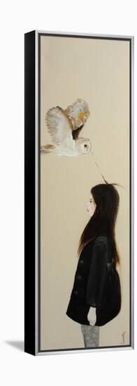 Little Girl with Owl, 2016-Susan Adams-Framed Premier Image Canvas