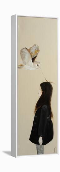 Little Girl with Owl, 2016-Susan Adams-Framed Premier Image Canvas