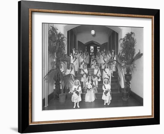 Little Girls at the The Roman Catholic Orphan Asylum-William Davis Hassler-Framed Photographic Print