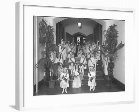 Little Girls at the The Roman Catholic Orphan Asylum-William Davis Hassler-Framed Photographic Print