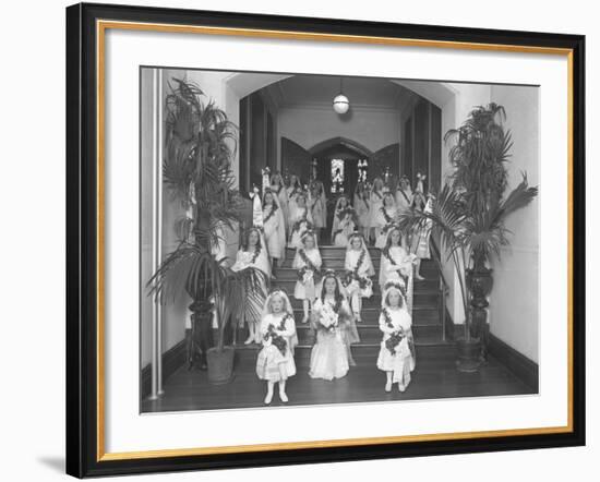 Little Girls at the The Roman Catholic Orphan Asylum-William Davis Hassler-Framed Photographic Print