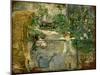 Little Girls in the Garden Or, the Basket Chair, 1885 (Oil on Canvas)-Berthe Morisot-Mounted Giclee Print