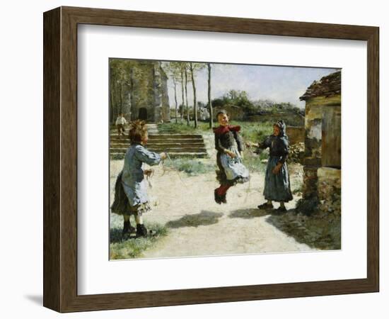 Little Girls Jumping Rope; Gamines Sautant a La Corde, 1888-Alphonse Etienne Dinet-Framed Giclee Print