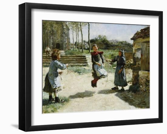 Little Girls Jumping Rope-Alphonse Etienne Dinet-Framed Giclee Print