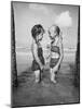 Little Girls Playing Together on a Beach-Lisa Larsen-Mounted Photographic Print