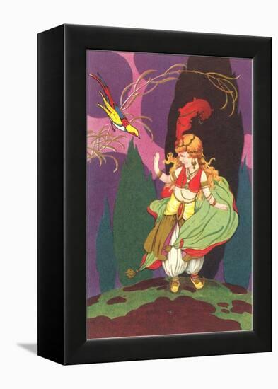 Little Harem Girl with Bird of Paradise-null-Framed Stretched Canvas