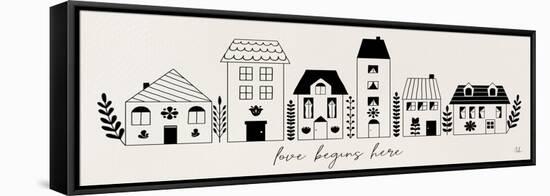 Little Houses I-Sarah Adams-Framed Stretched Canvas