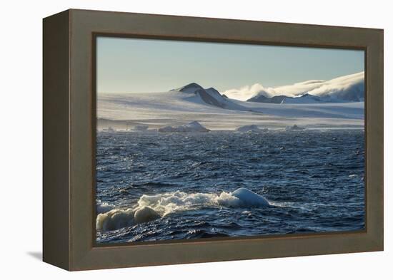 Little icebergs floating in front of the huge glaciers on Tabarin Peninsula, Antarctica, Polar Regi-Michael Runkel-Framed Premier Image Canvas