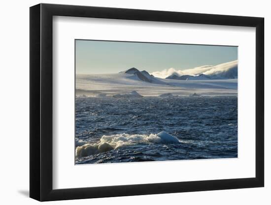 Little icebergs floating in front of the huge glaciers on Tabarin Peninsula, Antarctica, Polar Regi-Michael Runkel-Framed Photographic Print