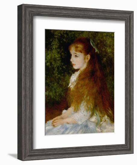 Little Irene, Portrait of the 8 Year-Old Daughter of the Banker Cahen D'Anvers, 1880-Pierre-Auguste Renoir-Framed Giclee Print