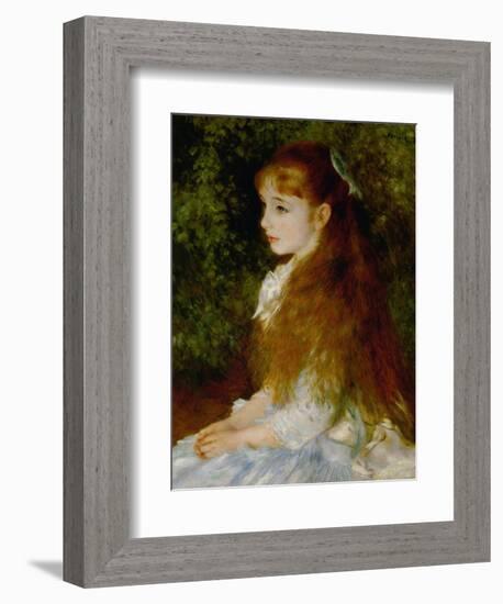 Little Irene, Portrait of the 8 Year-Old Daughter of the Banker Cahen D'Anvers, 1880-Pierre-Auguste Renoir-Framed Giclee Print