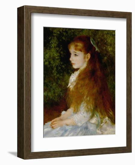 Little Irene, Portrait of the 8 Year-Old Daughter of the Banker Cahen D'Anvers, 1880-Pierre-Auguste Renoir-Framed Giclee Print