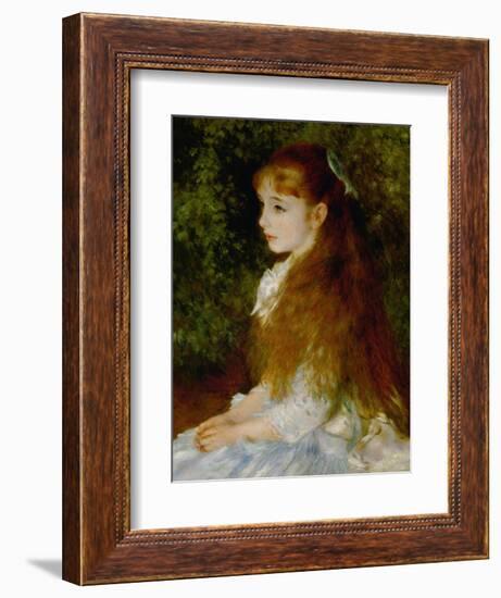 Little Irene, Portrait of the 8 Year-Old Daughter of the Banker Cahen D'Anvers, 1880-Pierre-Auguste Renoir-Framed Giclee Print