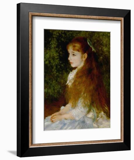 Little Irene, Portrait of the 8 Year-Old Daughter of the Banker Cahen D'Anvers, 1880-Pierre-Auguste Renoir-Framed Giclee Print