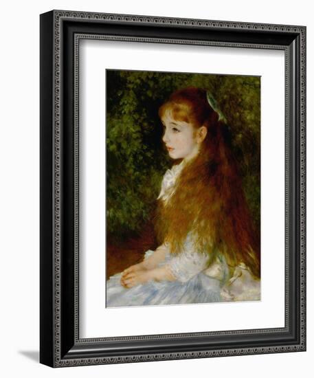 Little Irene, Portrait of the 8 Year-Old Daughter of the Banker Cahen D'Anvers, 1880-Pierre-Auguste Renoir-Framed Giclee Print