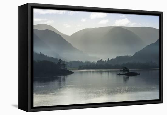 Little Island, Head of the Lake in November, Lake Ullswater-James Emmerson-Framed Premier Image Canvas