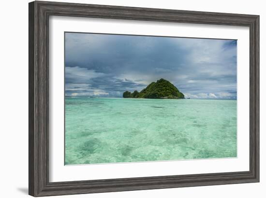 Little Island in the Rock Islands, Palau, Central Pacific-Michael Runkel-Framed Premium Photographic Print