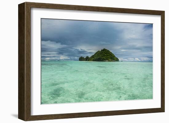 Little Island in the Rock Islands, Palau, Central Pacific-Michael Runkel-Framed Premium Photographic Print