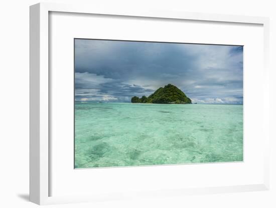 Little Island in the Rock Islands, Palau, Central Pacific-Michael Runkel-Framed Premium Photographic Print