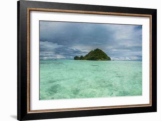 Little Island in the Rock Islands, Palau, Central Pacific-Michael Runkel-Framed Premium Photographic Print