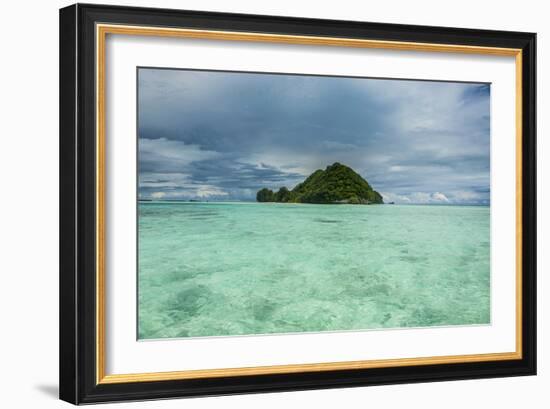 Little Island in the Rock Islands, Palau, Central Pacific-Michael Runkel-Framed Premium Photographic Print